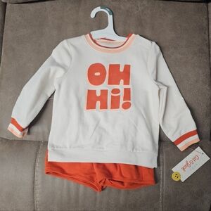 Cat & Jack Cream and Orange Kids Matching Set